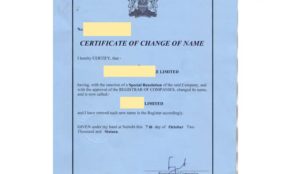 How To Change A Business Name To A Limited Company In Kenya RightNow