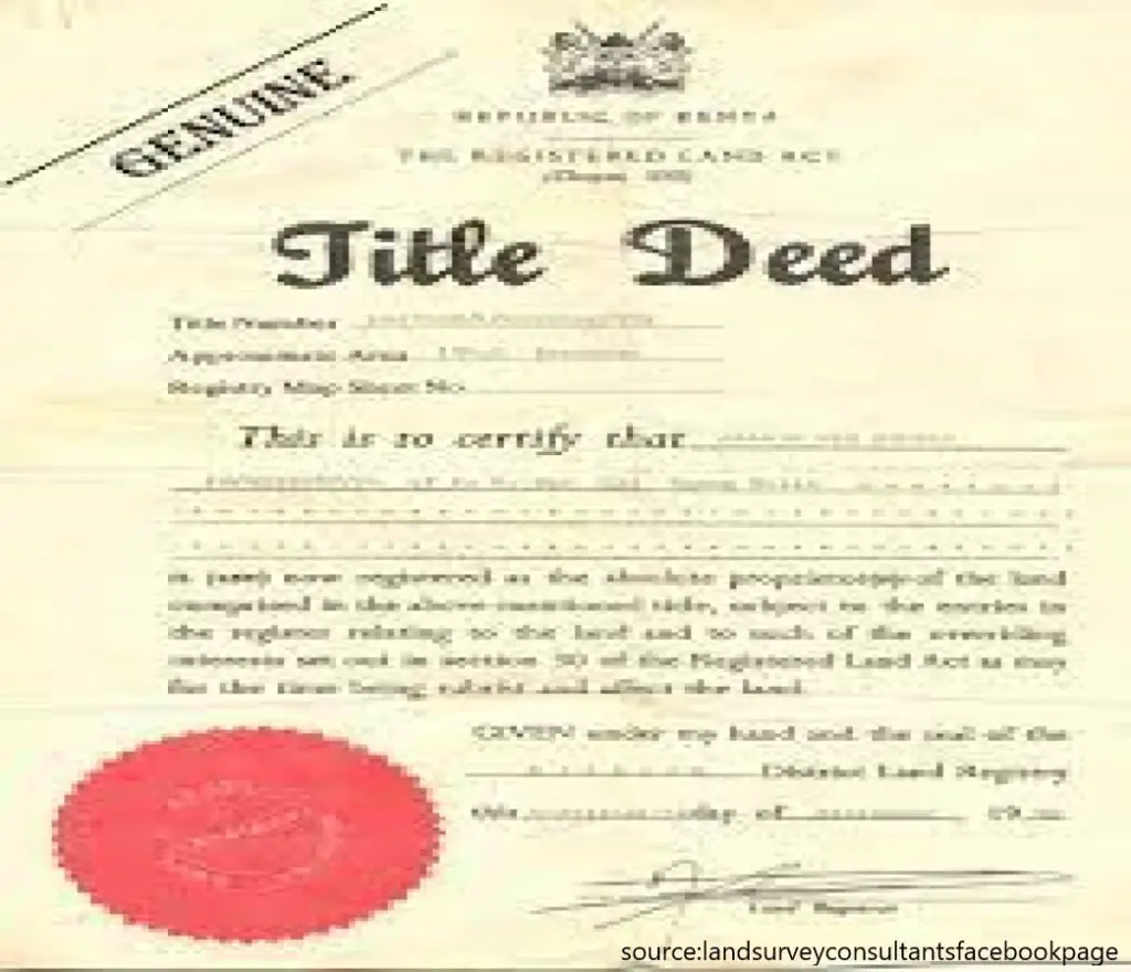 Types Of Title Deeds